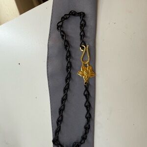Black and Gold Chain Necklace